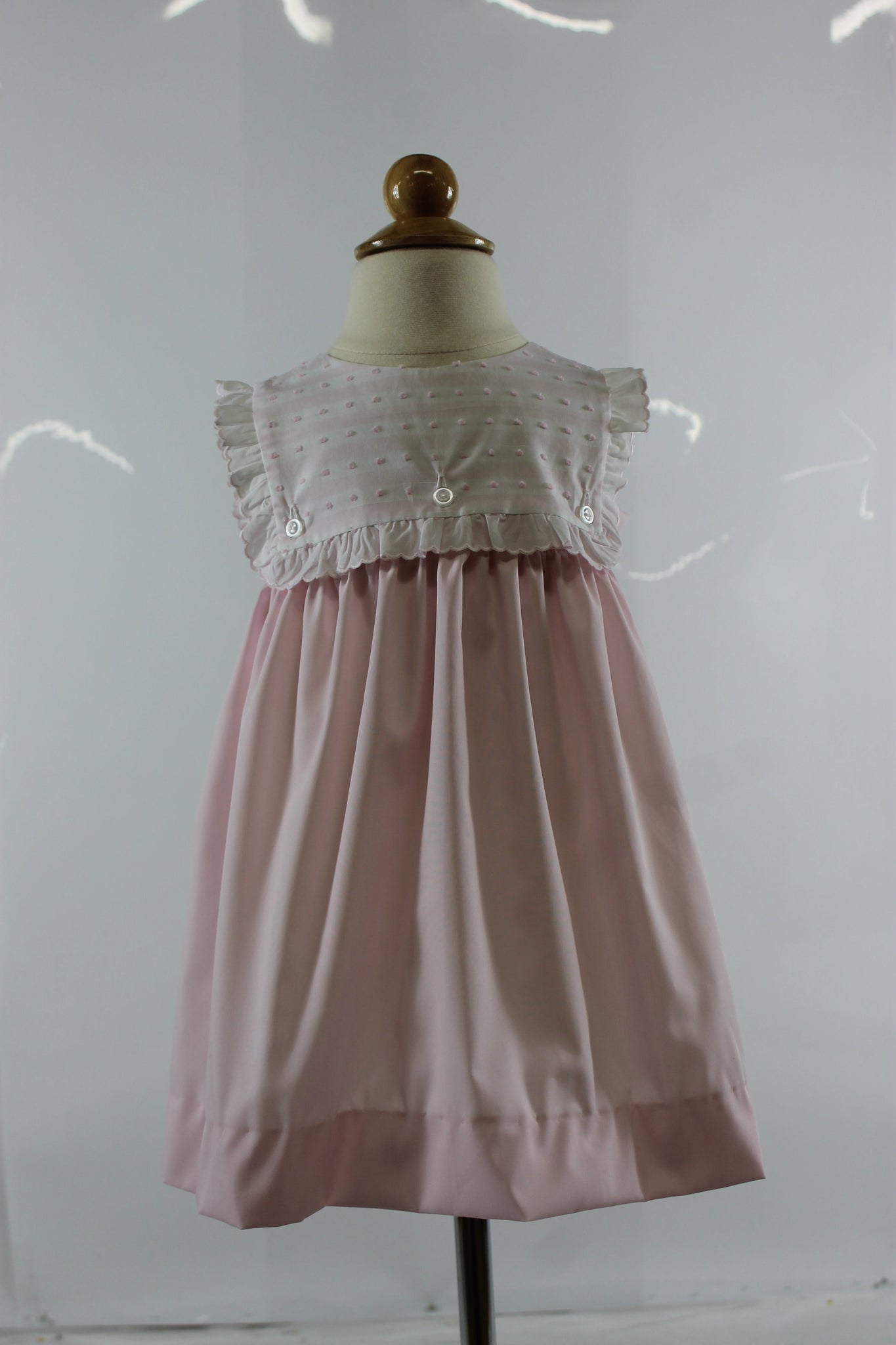 Emma Dress - Pink Broadcloth