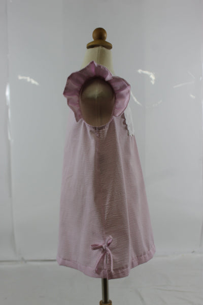 Malibu Dress - pink stripe seer