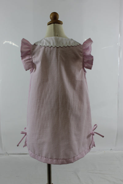 Malibu Dress - pink stripe seer