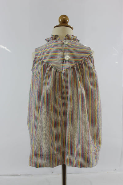 Princeton dress- rainbow stripe seer