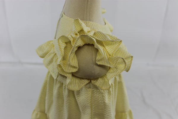 Mavora Dress - yellow stripe seer