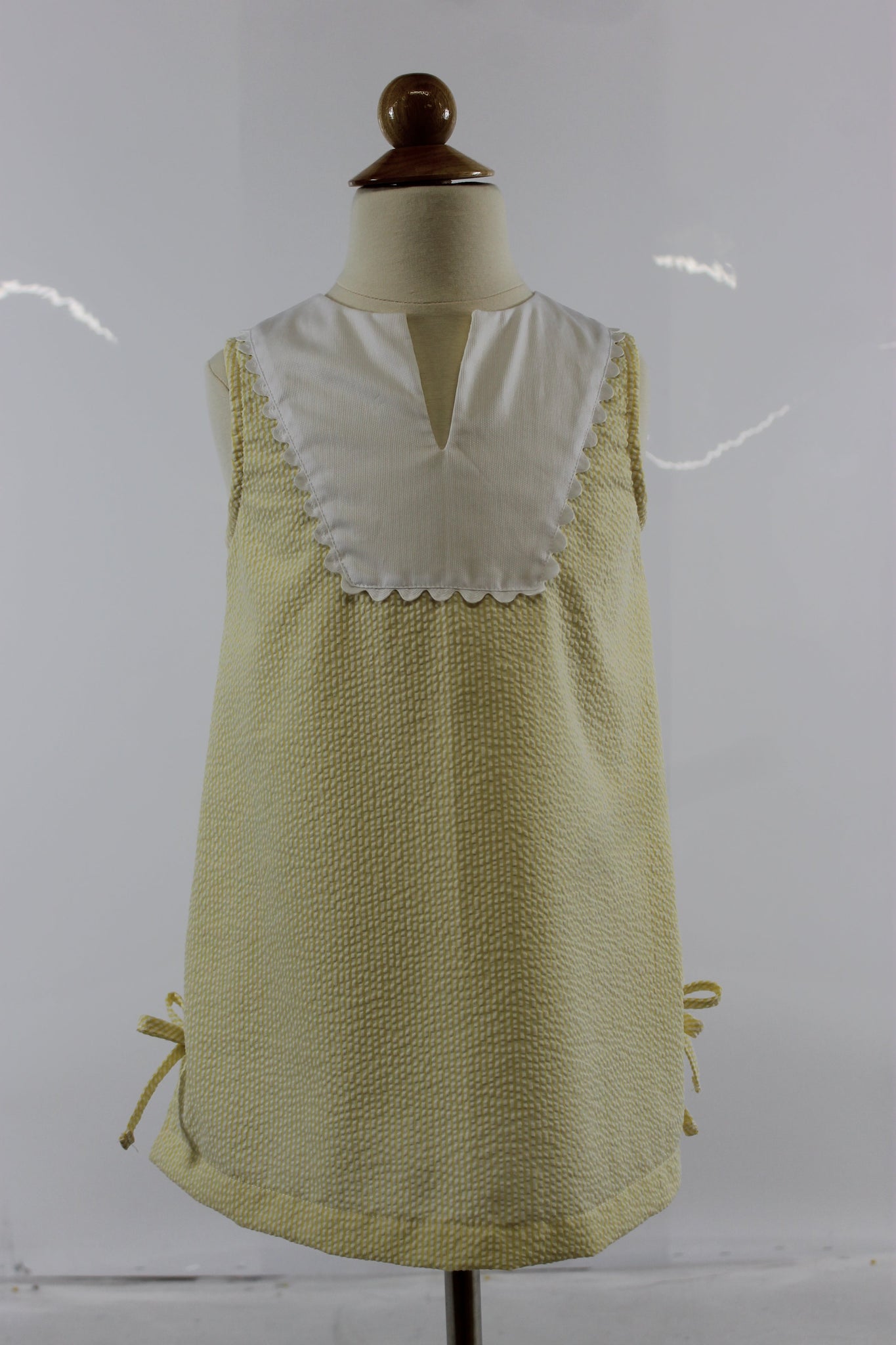 Malibu Dress - yellow Stripe Seer