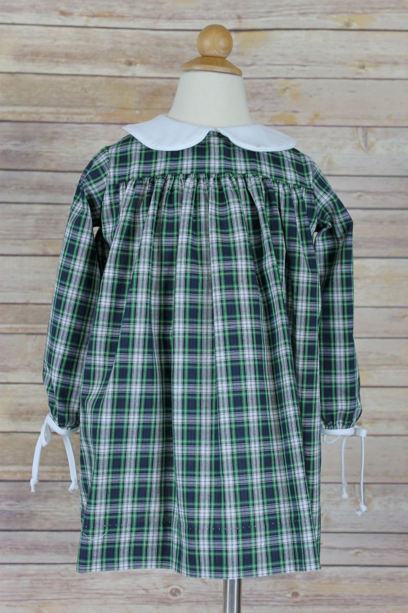 Anna Dress - Navy White Plaid