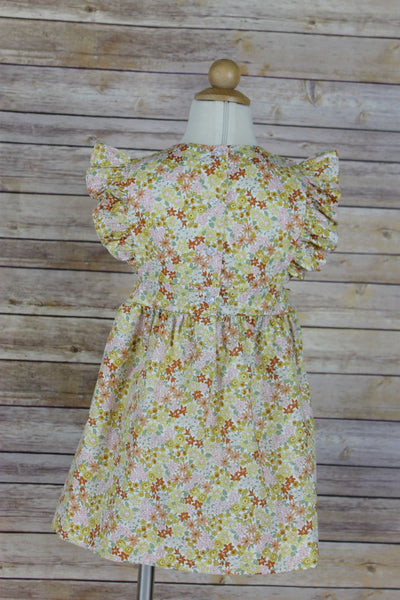 Whitney Dress - Gold Floral