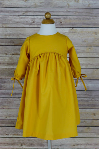 Elenor Dress - Gold Glow Broadcloth