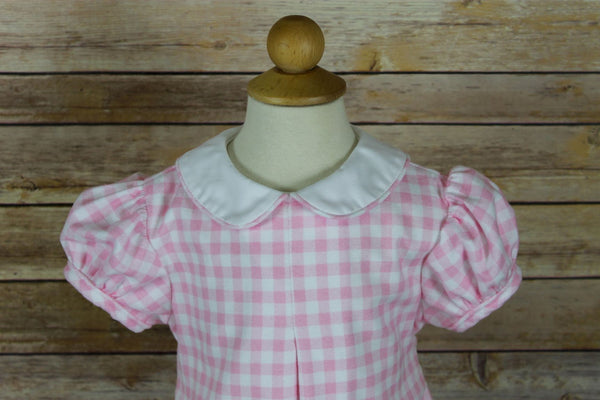 Maggie Dress - Pink Check Flannel