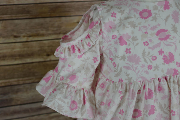Hannah Dress - khaki pink floral