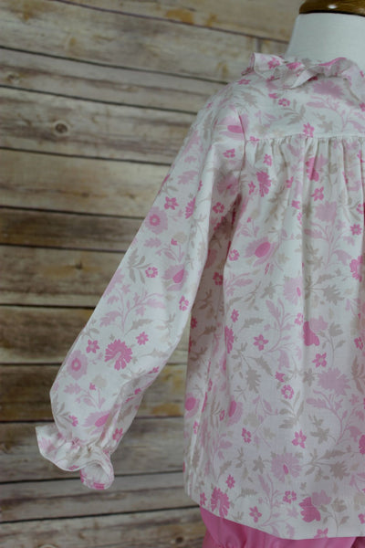 Katherine Girl Set - khaki pink floral