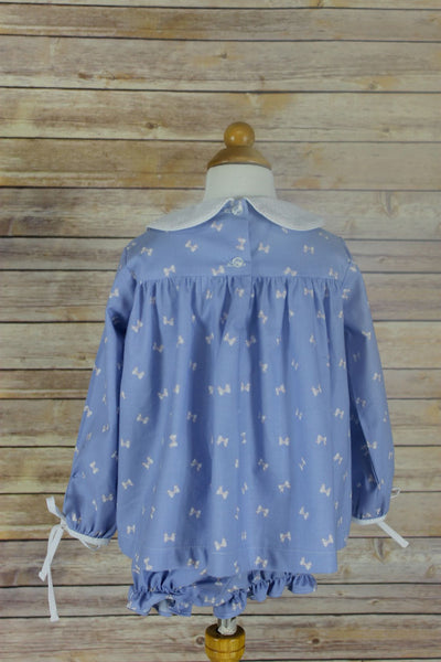 Anna Girl Bloomer -Blue Bow