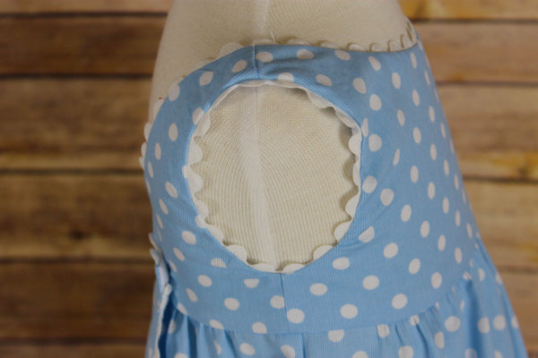 Wrap Bloomer Set - Blue with white dot