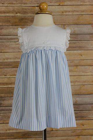 Emma Dress - Blue Stripe