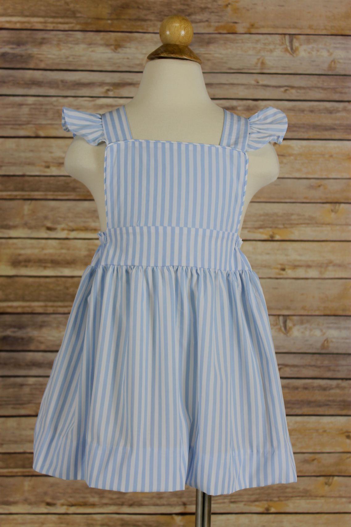Mary Dress - Blue Stripe