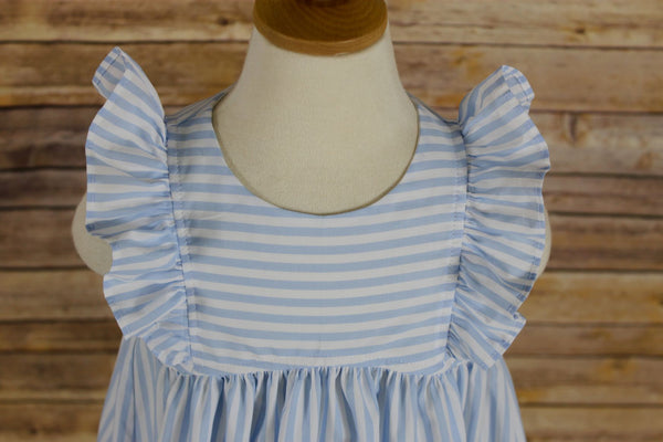 Addison Dress - Blue Stripe