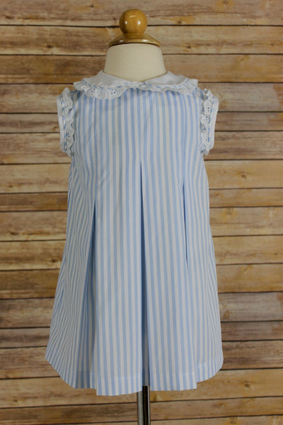 Grace Dress - blue Stripe