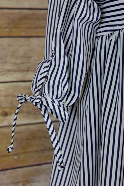 Elenor Dress - Navy Stripe