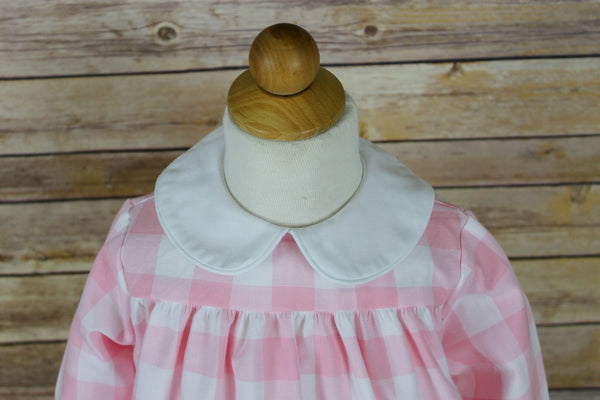 Anna Girl Bloomer - pink buffalo check