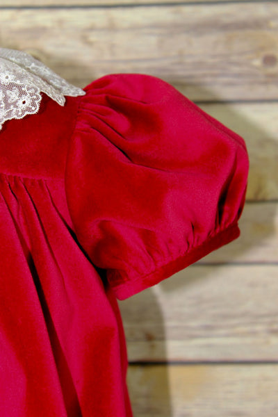 Christy Dress - Red Velveteen